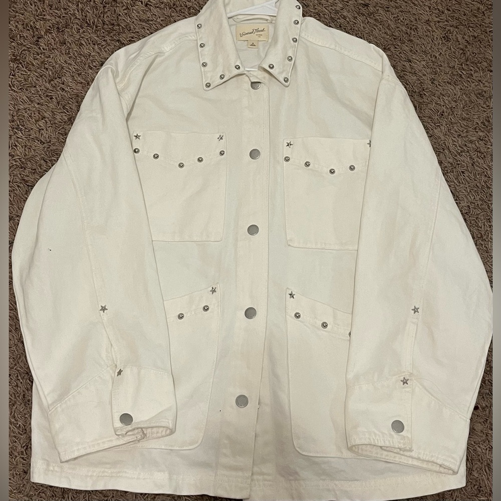 Universal Thread Cream/White studded jacket